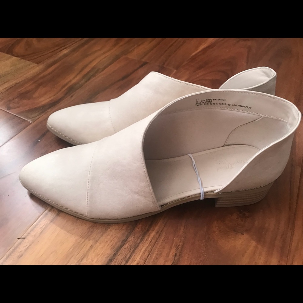 NWT Vegan Leather Cut Out Flats free people style